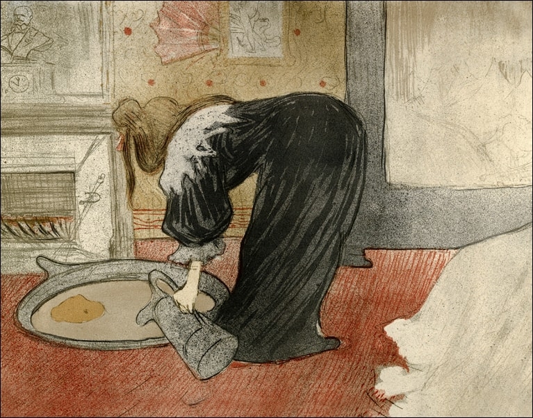 Image of Filling a Tub, Henri de Toulouse-Lautrec - plakat Wymiar do wyboru: 40x30 cm