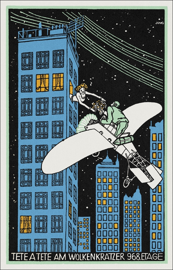 Image of Tête á Tête on the 968th Floor of a Skyscraper, Moriz Jung - plakat Wymiar do wyboru: 40x60 cm