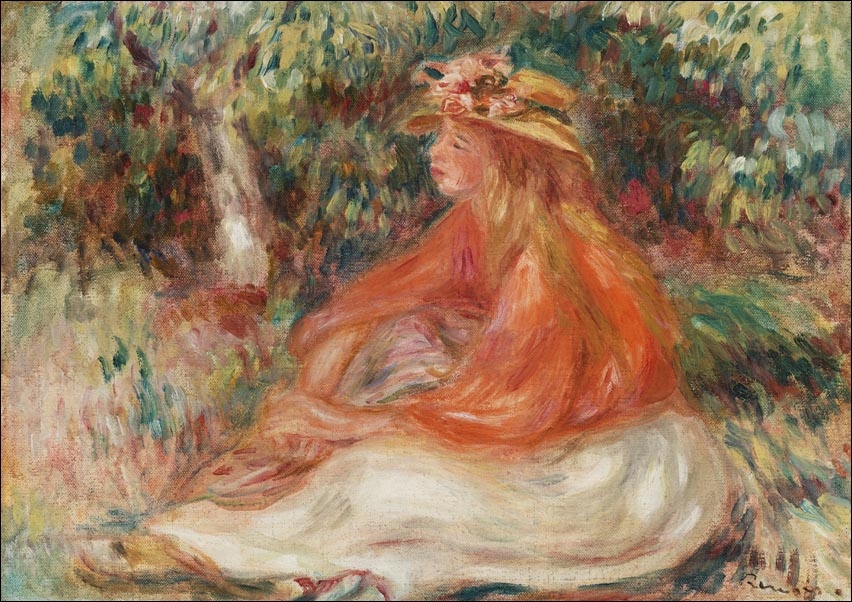 Image of Seated Woman, Auguste Renoir - plakat Wymiar do wyboru: 29,7x21 cm