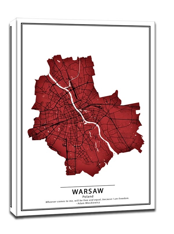 Image of Crimson Cities, Warsaw - obraz na płótnie Wymiar do wyboru: 20x30 cm