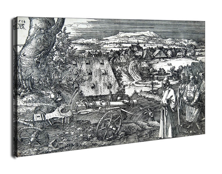 Image of Knight, Death, and the Devil, Albrecht Durer - obraz na płótnie Wymiar do wyboru: 61x91,5 cm