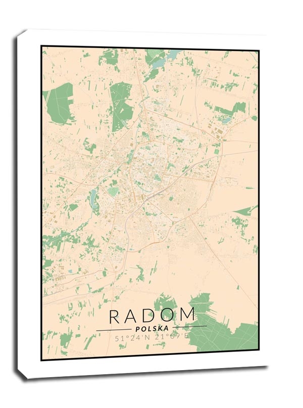 Image of radom mapa kolorowa - obraz na płótnie wymiar do wyboru: 61x91,5 cm