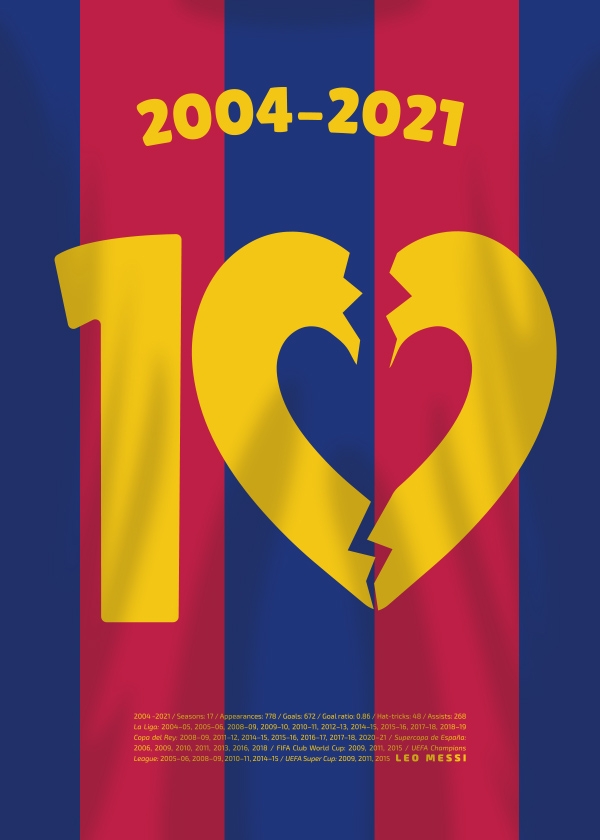 Image of Messi - plakat Wymiar do wyboru: 29,7x42 cm