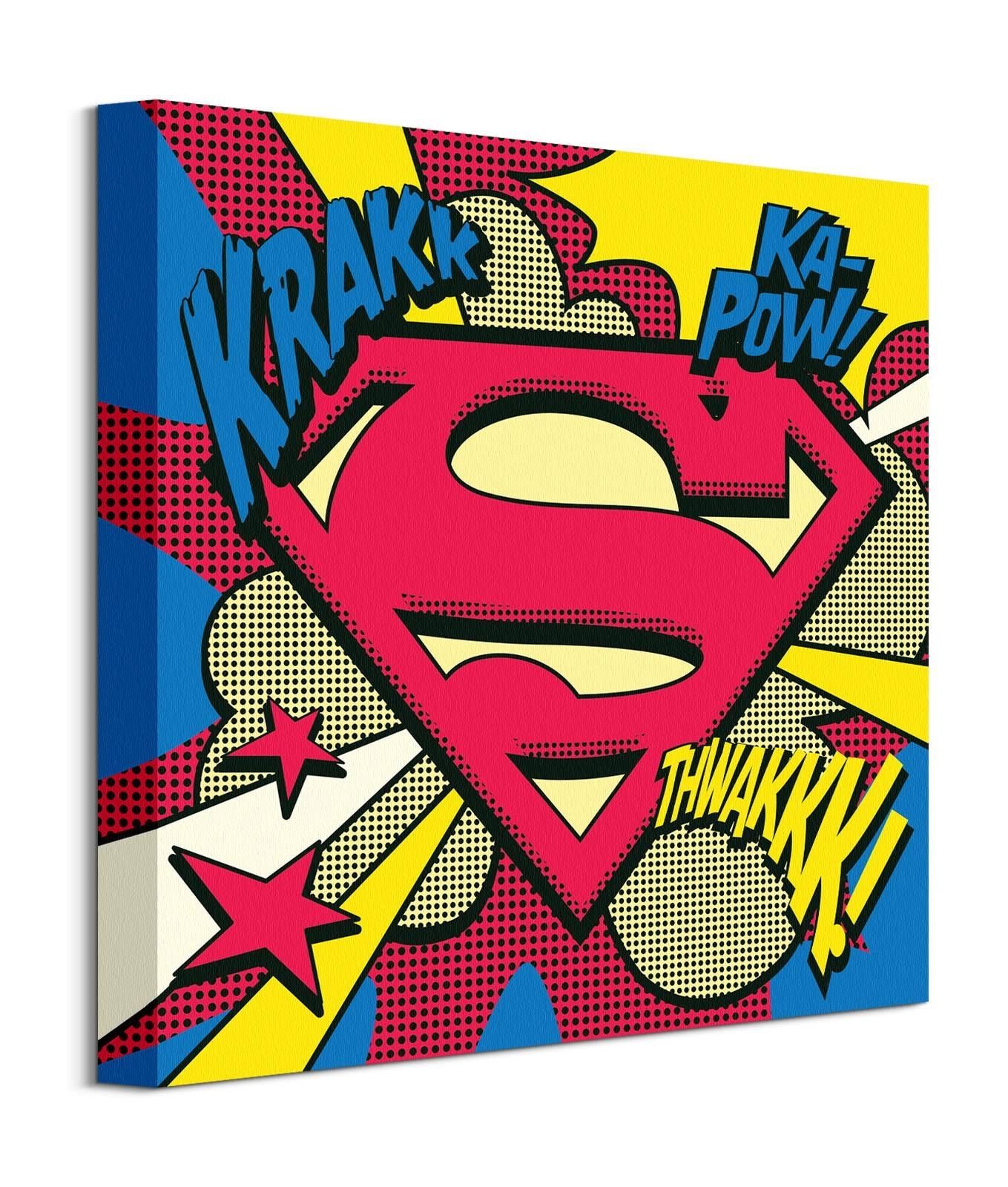 Image of Superman Pop Art Shield - obraz na płótnie