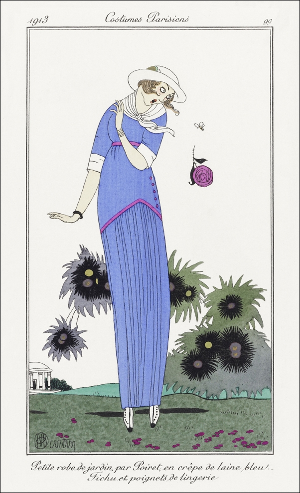 Image of La femme a l'émeraude, Manteau en tigre, de Max-Leroy, Charles Martin - plakat Wymiar do wyboru: 40x50 cm