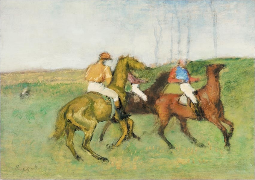 Image of Jockeys and Race Horses, Edgar Degas - plakat Wymiar do wyboru: 50x70 cm