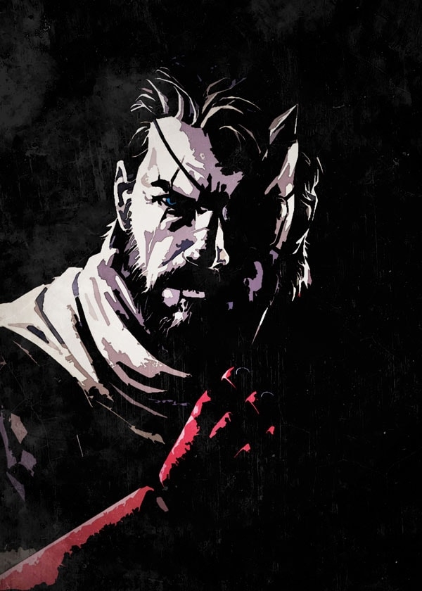 Image of Metal Gear - Big Boss - plakat Wymiar do wyboru: 20x30 cm