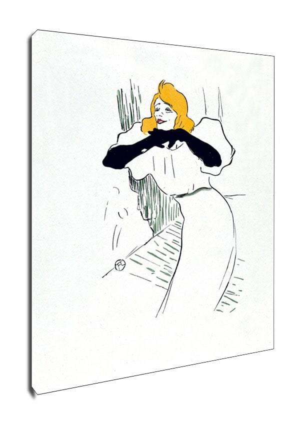 Image of Yvette Guilbert, Henri de Toulouse-Lautrec - obraz na płótnie Wymiar do wyboru: 60x80 cm