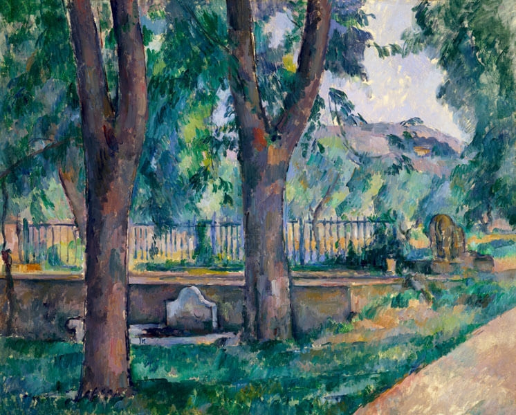 Image of The Pool at Jas de Bouffan, Paul Cézanne - plakat Wymiar do wyboru: 60x40 cm