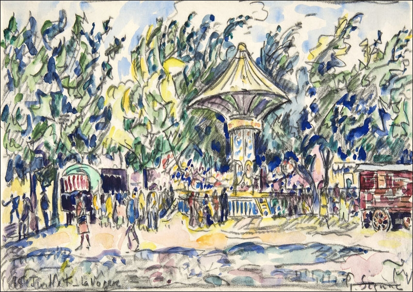 Image of Village Festival, Paul Signac - plakat Wymiar do wyboru: 29,7x21 cm