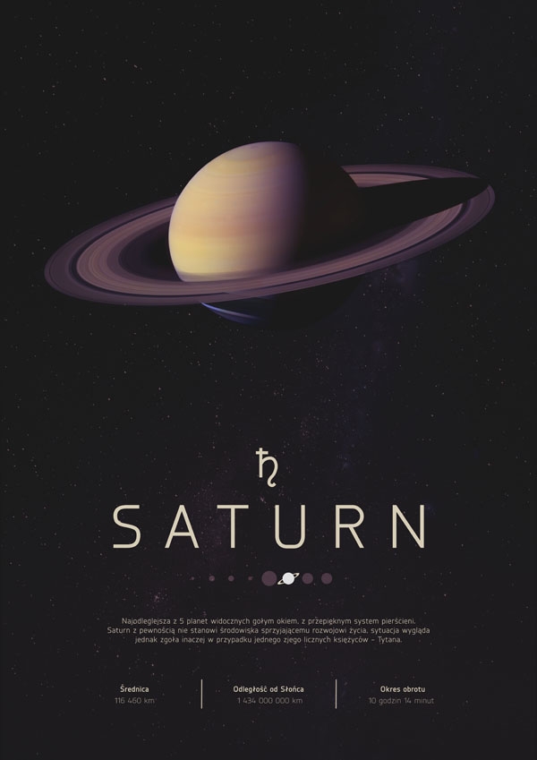 Image of SATURN - plakat Wymiar do wyboru: 40x60 cm