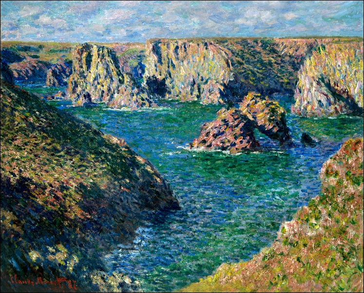 Image of Port donnant belle ile, Claude Monet - plakat Wymiar do wyboru: 84,1x59,4 cm