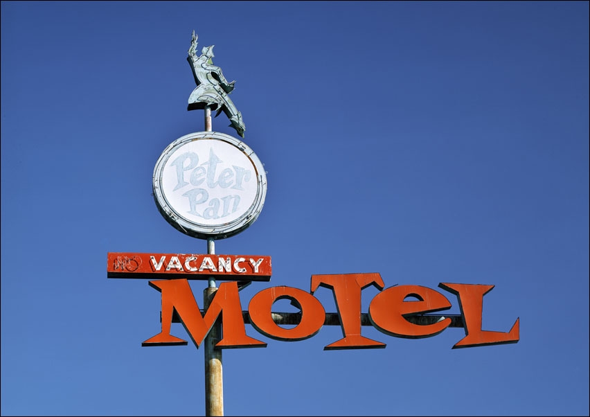 Image of Peter Pan Motel sign in Las Vegas, Nevada., Carol Highsmith - plakat Wymiar do wyboru: 91,5x61 cm
