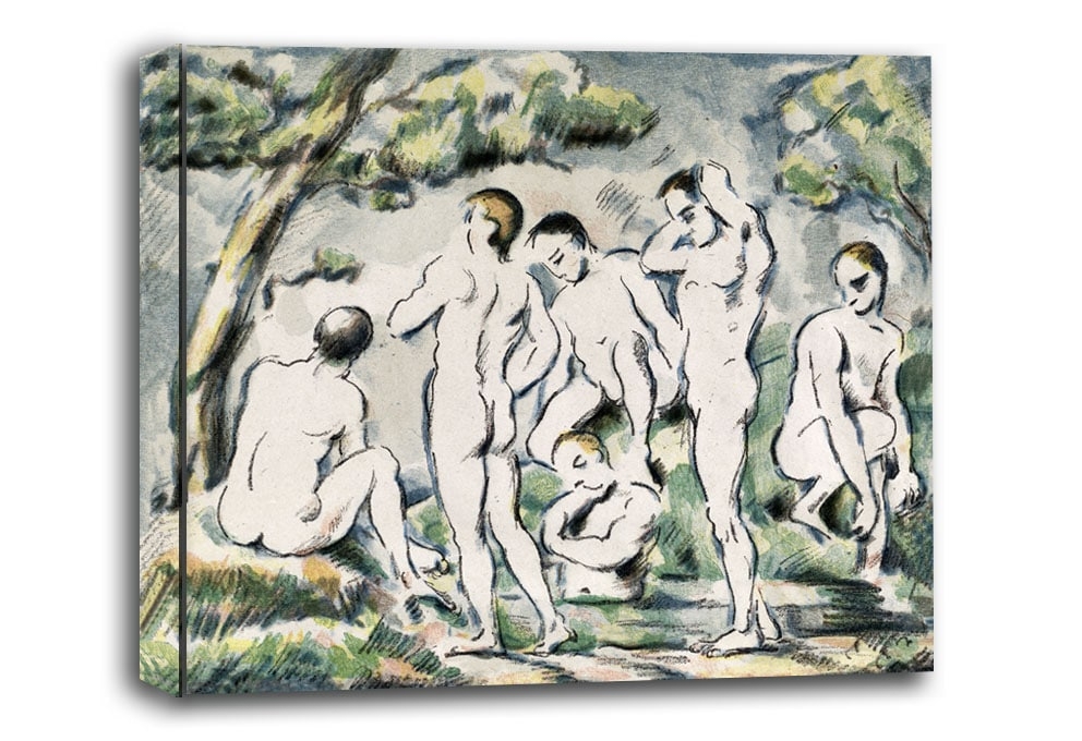 Image of The Bathers, Paul Cézanne - obraz na płótnie Wymiar do wyboru: 100x70 cm