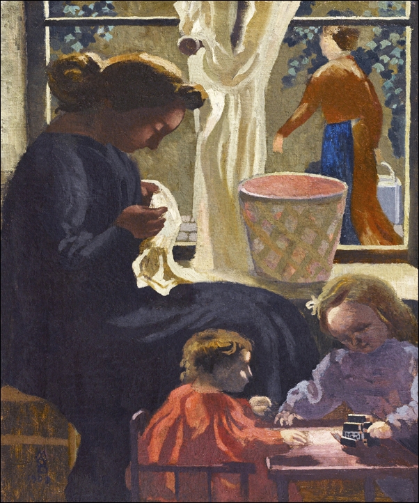Image of Drying the Linen, or Moonrise at the Priory, Maurice Denis - plakat Wymiar do wyboru: 40x60 cm