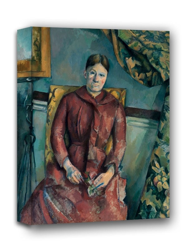 Image of Madame Cézanne in a Red Dress, Paul Cézanne - obraz na płótnie Wymiar do wyboru: 20x30 cm