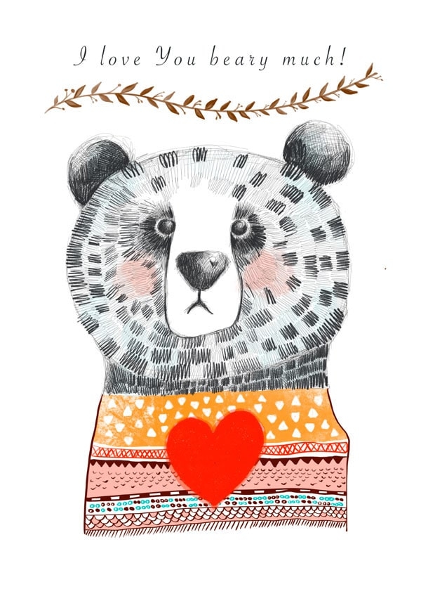 Image of I love you - plakat Wymiar do wyboru: 50x70 cm