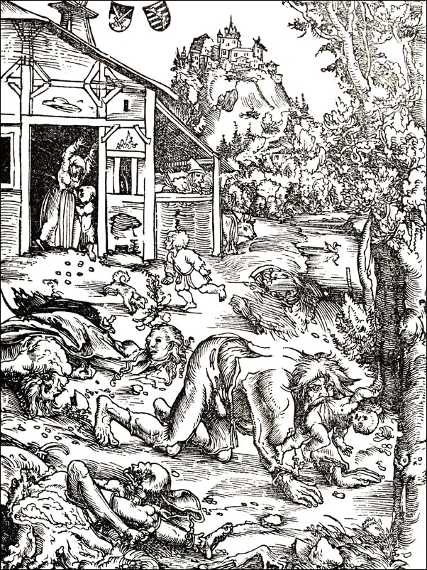 Image of The Werewolf or the Cannibal, Lucas Cranach the Elder - plakat Wymiar do wyboru: 60x80 cm