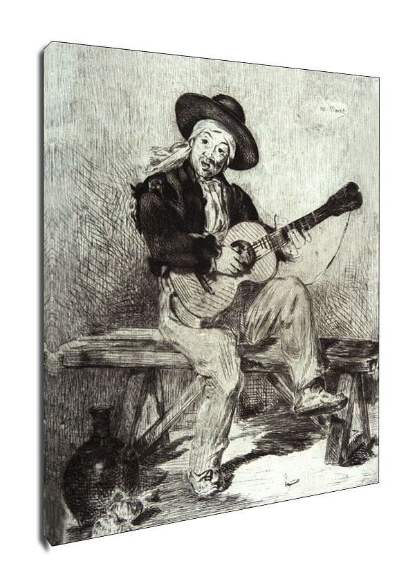 Image of The Spanish Singer (Le Guitarrero), Edouard Manet - obraz na płótnie Wymiar do wyboru: 30x40 cm