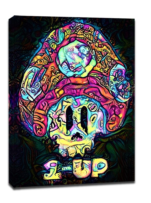 Image of PsychoSkulls, 1UP, Mario Nintendo - obraz na płótnie Wymiar do wyboru: 40x50 cm