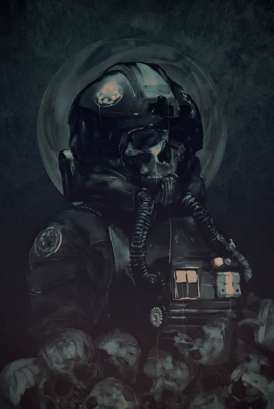 Image of Gwiezdne Wojny Star Wars Skull Pilot - plakat premium Wymiar do wyboru: 21x29,7 cm