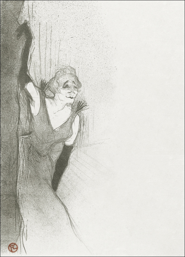 Image of Portrait of the Singer Yvette Guilbert on Stage, Henri De Toulouse-Lautrec - plakat Wymiar do wyboru: 60x80 cm
