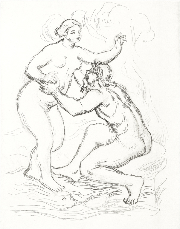 Image of Le Fleuve Scamandre, Auguste Renoir - plakat Wymiar do wyboru: 61x91,5 cm