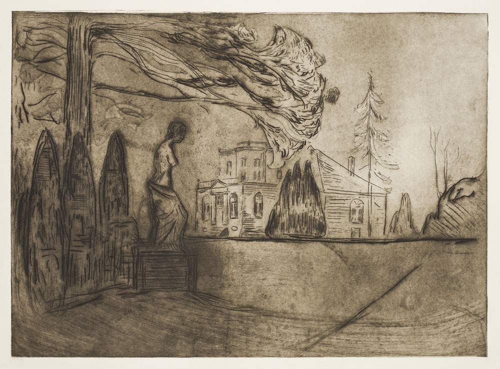 Image of The Garden at Night (1902), Edvard Munch - plakat Wymiar do wyboru: 30x40 cm