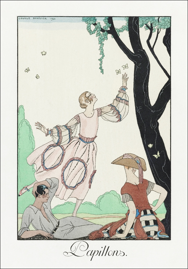 Image of Papillons, George Barbier - plakat Wymiar do wyboru: 40x60 cm
