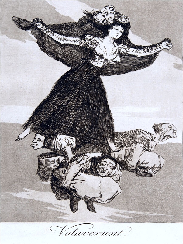 Image of Plate 61 from Los Caprichos- They have flown (Volaverunt, Francisco Goya - plakat Wymiar do wyboru: 29,7x42 cm