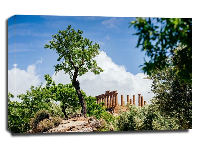 Image of Świątynia Hery - Agrigento - obraz na płótnie Wymiar do wyboru: 100x70 cm