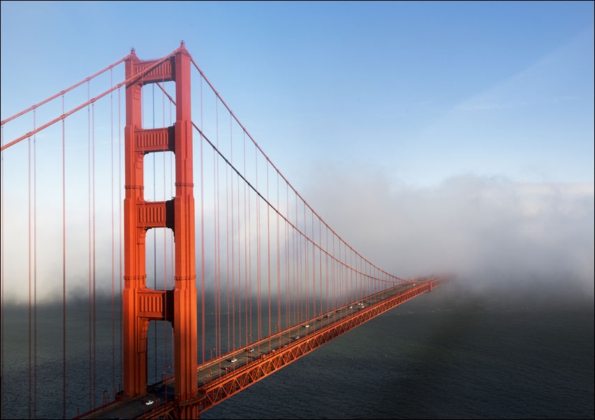 Image of Fog rolls across the Golden Gate, Carol Highsmith - plakat Wymiar do wyboru: 30x20 cm