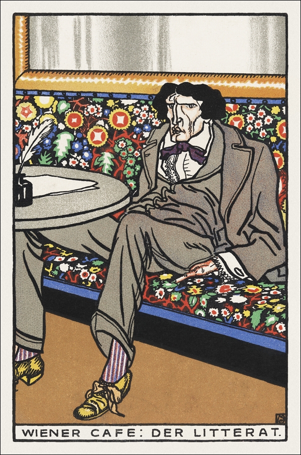 Image of Viennese Café: The Man of Letters, Moriz Jung - plakat Wymiar do wyboru: 20x30 cm