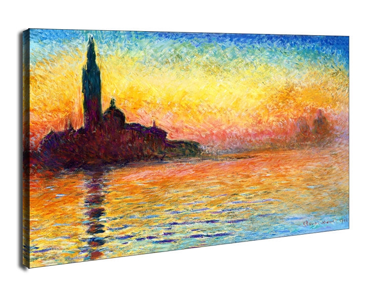 Image of San giorgio maggiore at dusk, Claude Monet - obraz na płótnie Wymiar do wyboru: 100x70 cm