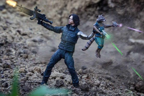 Image of Winter Soldier i Rocket Racoon - plakat Wymiar do wyboru: 60x40 cm
