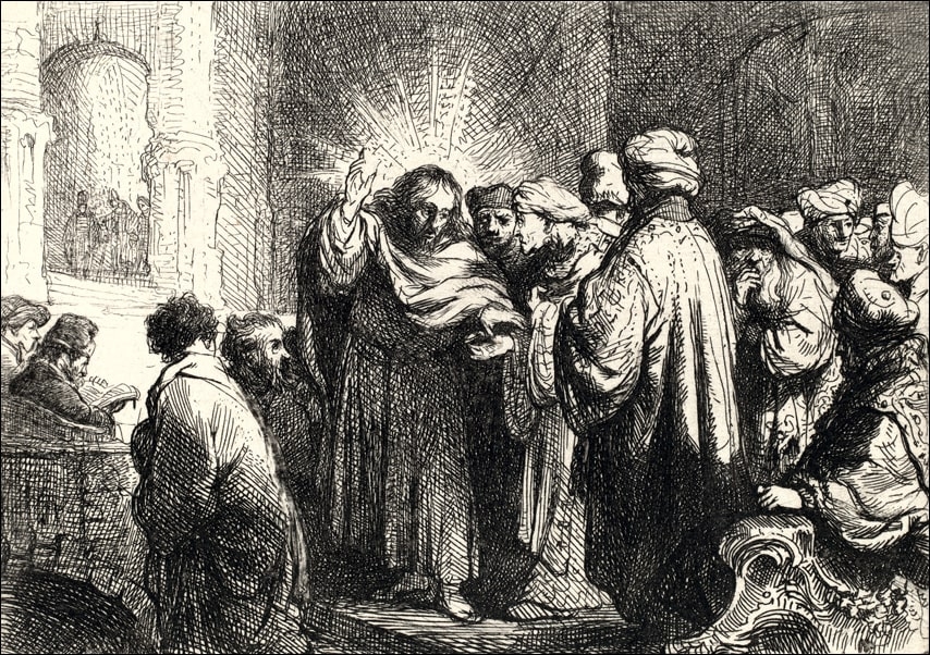 Image of The Tribute Money, Rembrandt - plakat Wymiar do wyboru: 100x70 cm