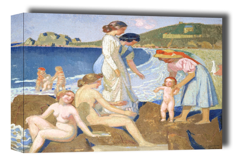 Image of Bathers in Perros Guirec, Maurice Denis - obraz na płótnie Wymiar do wyboru: 80x60 cm