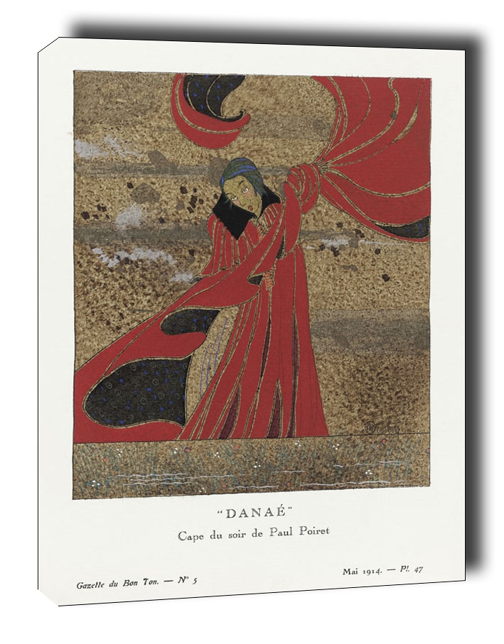 Image of Danaé: Cape du soir by Paul Poiret, Charles Martin - obraz na płótnie Wymiar do wyboru: 40x50 cm
