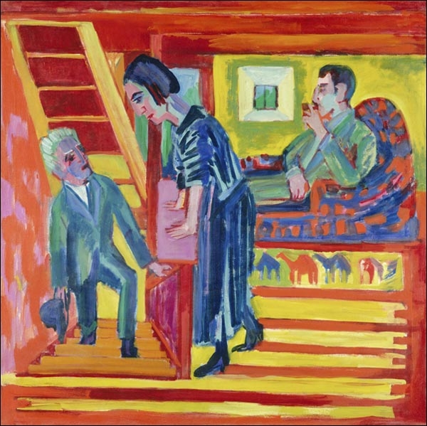 Image of The Visit, Ernst Ludwig Kirchner - plakat Wymiar do wyboru: 30x30 cm