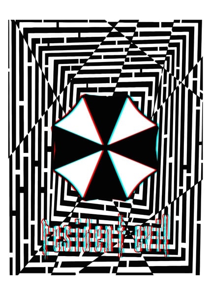 Image of Maze Gaze Resident Evil - plakat 3D Wymiar do wyboru: 60x80 cm