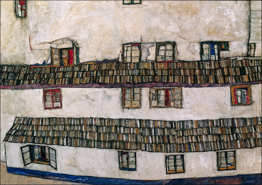 Image of Ściana domu (okno), Egon Schiele – plakat Wymiar do wyboru: 60x40 cm