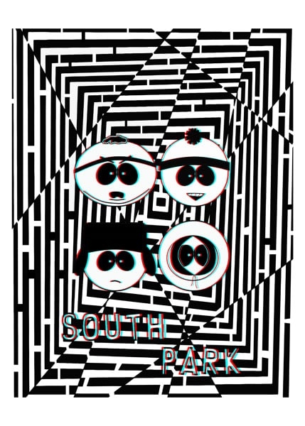 Image of Maze Gaze South Park - plakat 3D Wymiar do wyboru: 70x100 cm