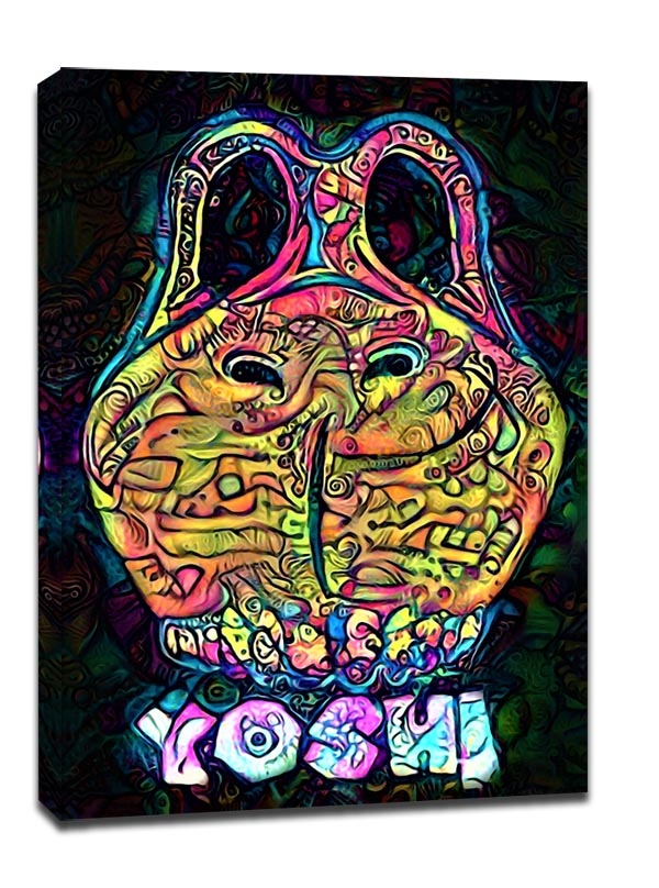 Image of PsychoSkulls, Yoshi, Mario Nintendo - obraz na płótnie Wymiar do wyboru: 30x40 cm