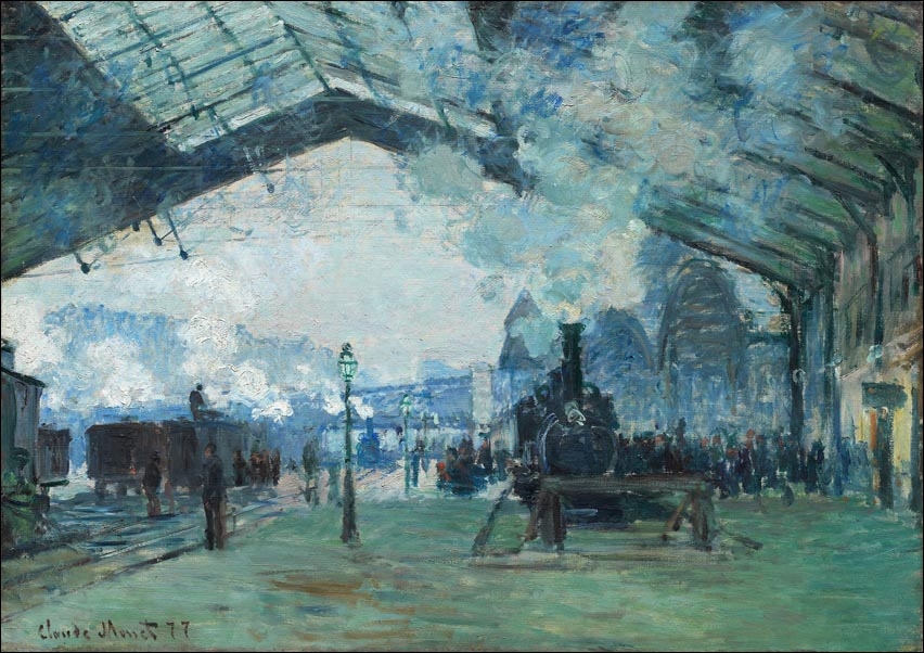 Image of Arrival of the Normandy Train, Gare Saint-Lazare, Claude Monet - plakat Wymiar do wyboru: 60x40 cm