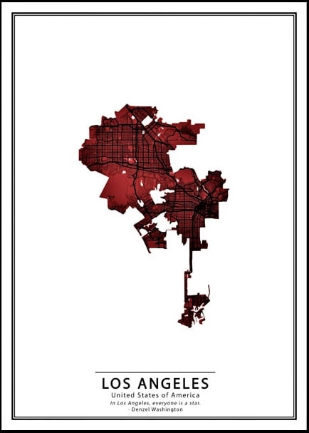 Image of Crimson Cities - Los Angeles - plakat Wymiar do wyboru: 50x70 cm