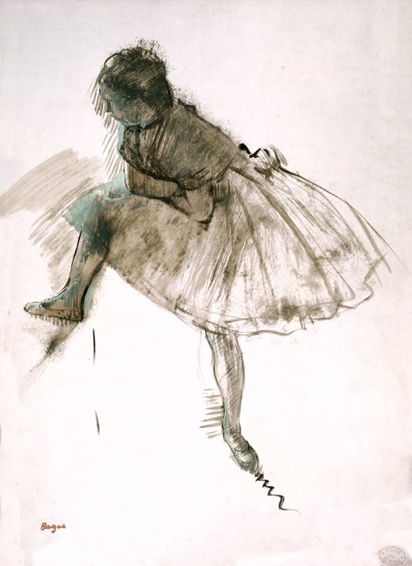 Image of Study of a Ballet Dancer (recto), Edgar Degas - plakat Wymiar do wyboru: 40x50 cm