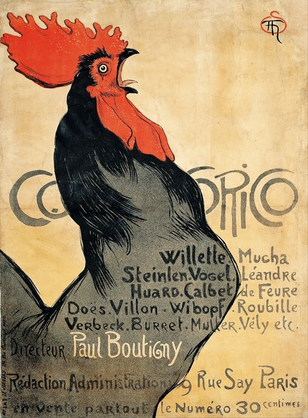 Image of Cocorico - Théophile Alexandre Steinlen - plakat Wymiar do wyboru: 42x59,4 cm