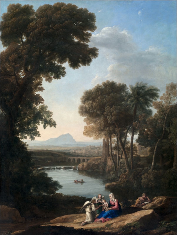 Image of Rest on the Flight into Egypt, Claude Lorrain - plakat Wymiar do wyboru: 29,7x42 cm