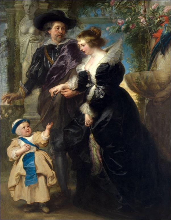 Image of Rubens, His Wife Helena Fourment (1614–1673), and Their Son Frans (1633–1678), Rubens - plakat Wymiar do wyboru: 40x60 cm