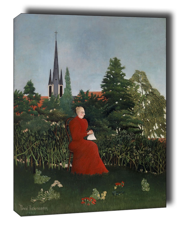 Image of Portrait of a Woman in a Landscape, Henri Rousseau - obraz na płótnie Wymiar do wyboru: 50x70 cm